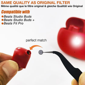 TENNMAK dust mesh kit includes tweezers for easy installation.