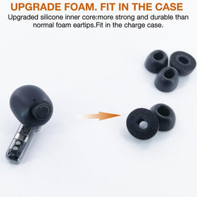 TENNMAK close-up foam texture highlighting soft memory foam and comfortable seal benefit