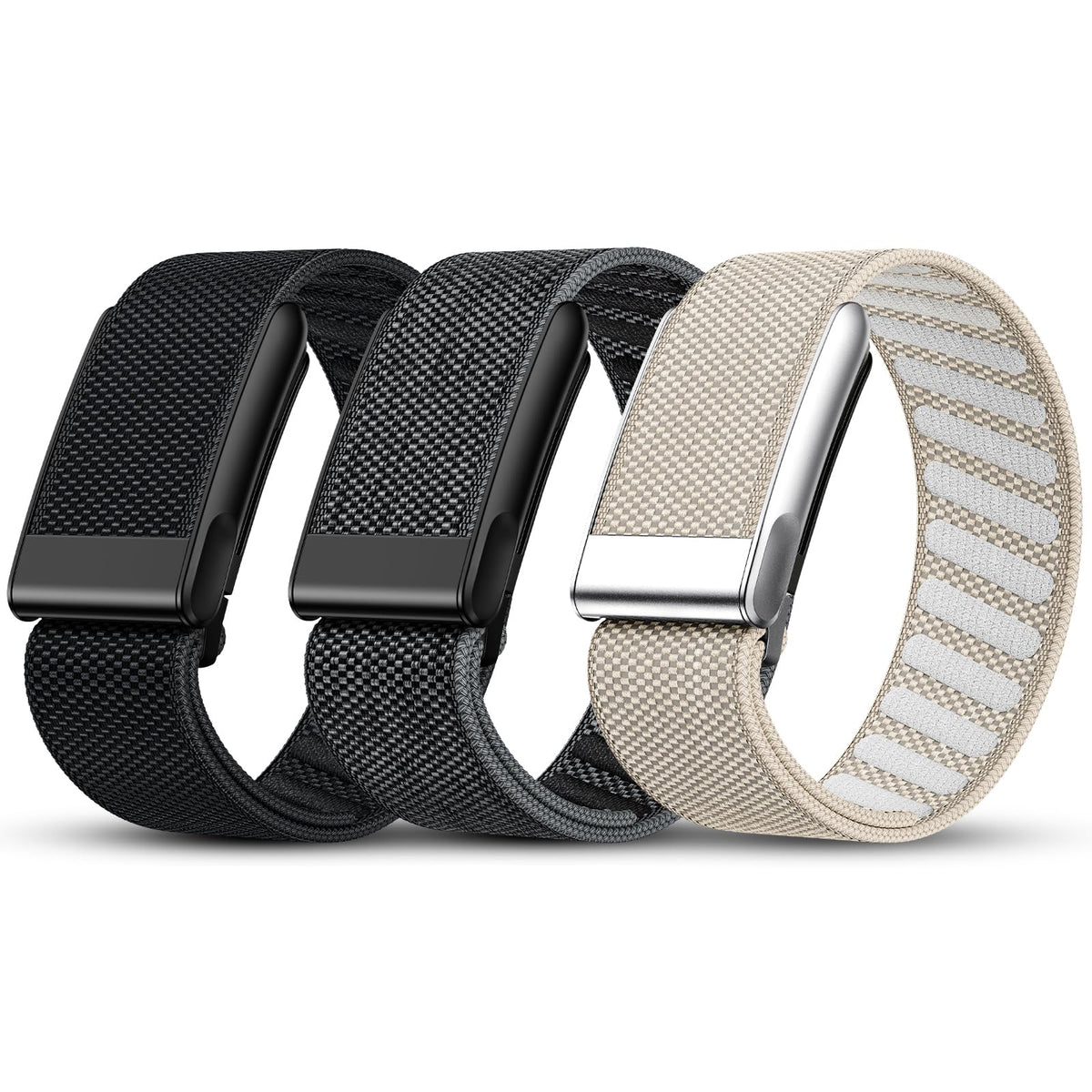 Tensea front view of three-pack band packaging showing convenience and color variety