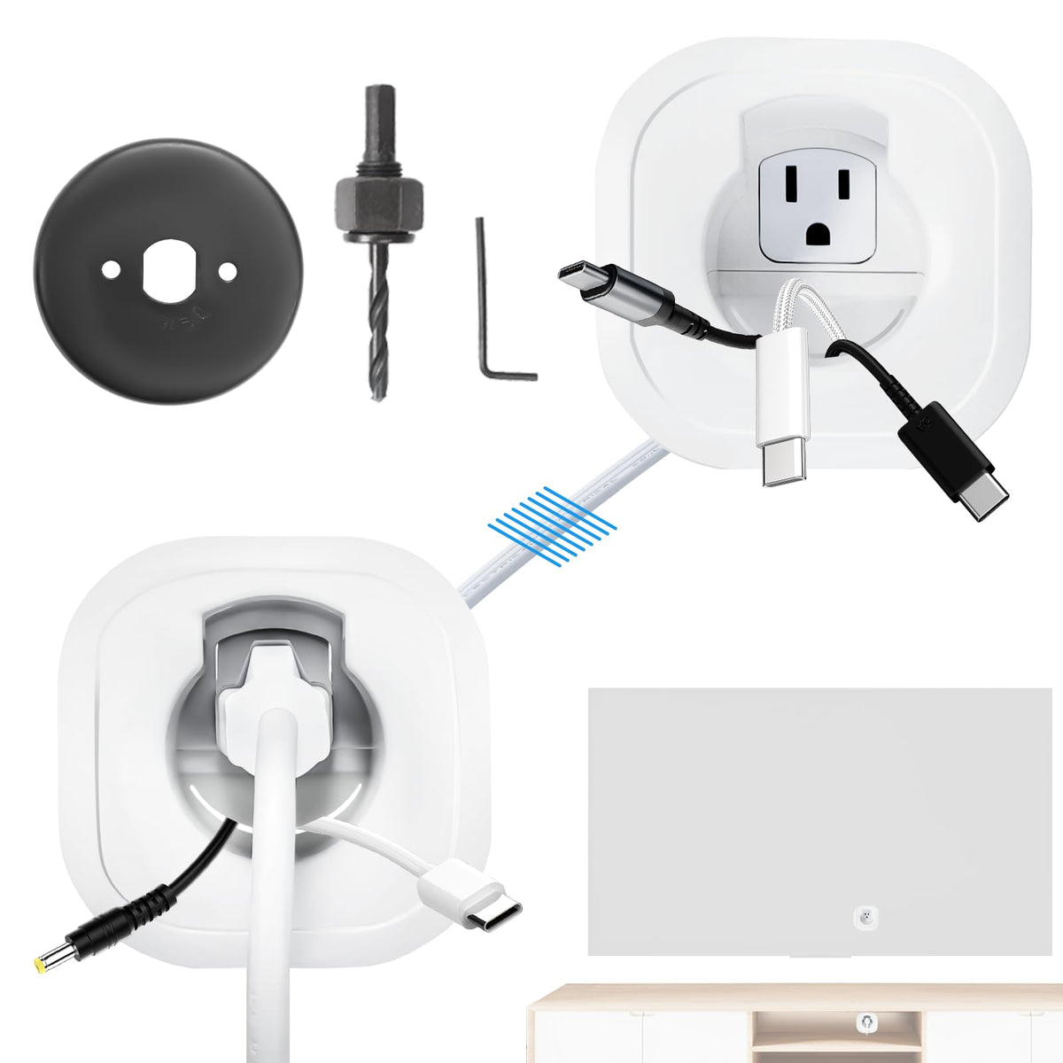 Tensilearm front packaging showing full kit contents for easy installation
