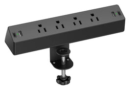 TenTrend desk clamp power strip installation shows secure desk-edge mounting for a tidy setup
