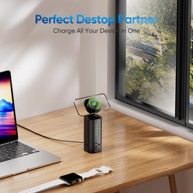 TenTrend magnetic top holding a wireless puck for secure charging convenience benefit