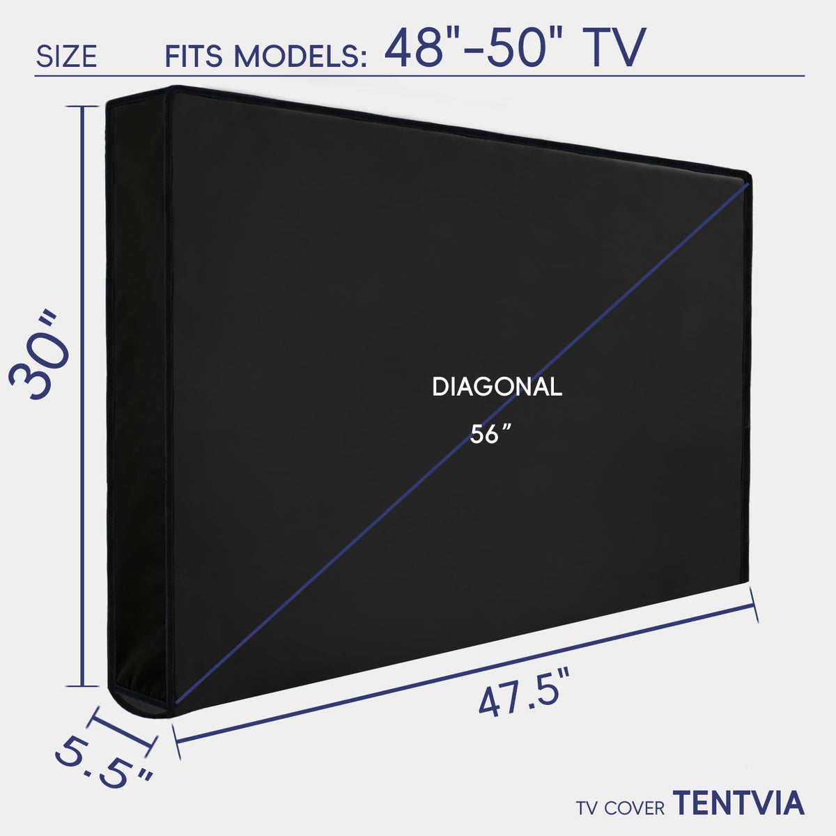Tentvia open-back design fits most wall-mounted TVs for easy installation.