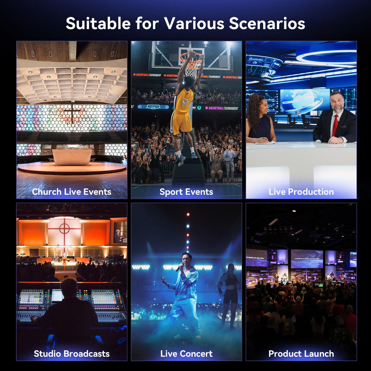 Bundle-ready for live production with compatible streaming software and platforms.