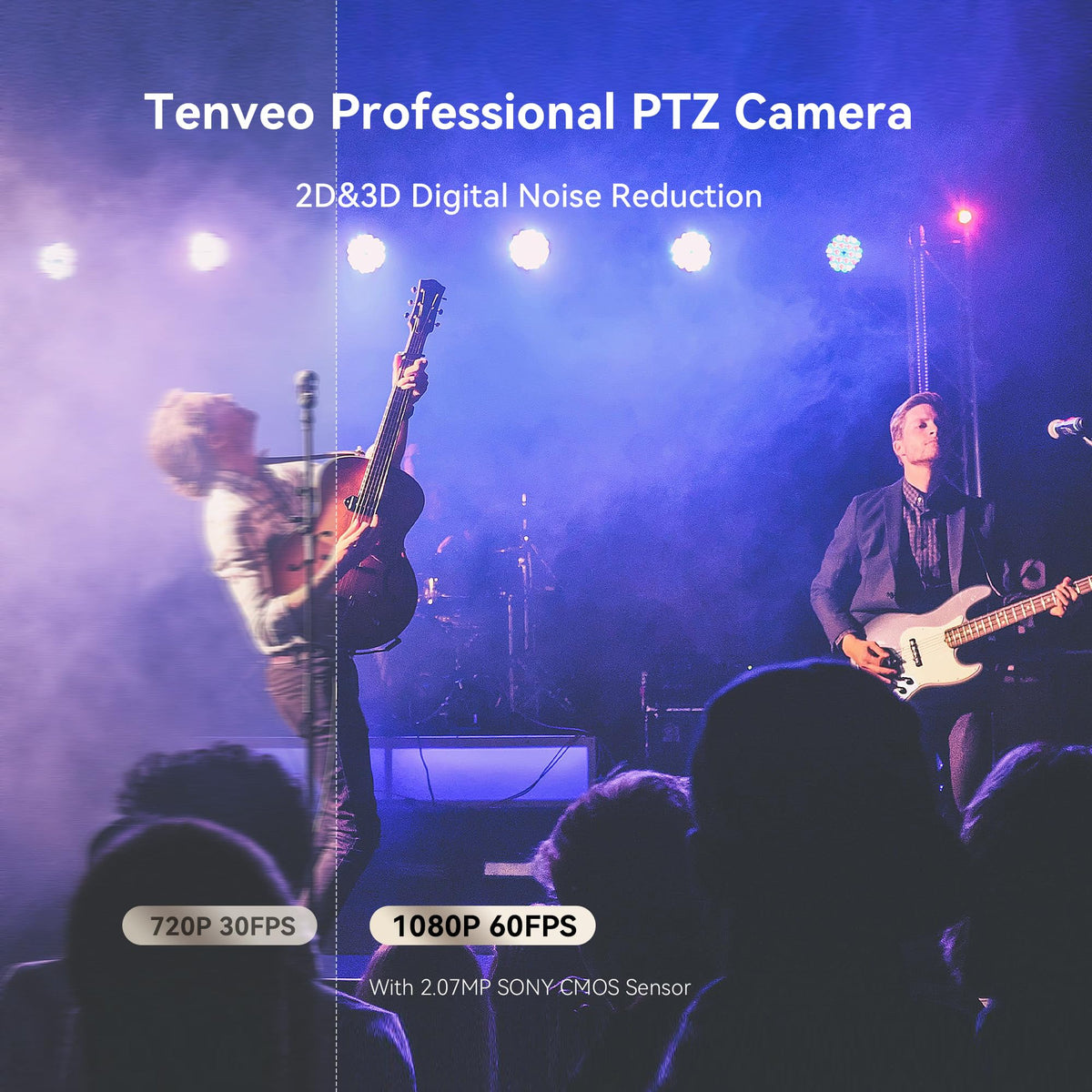 Tenveo NDI PTZ camera with IO ports ready for flexible multi-device connections.