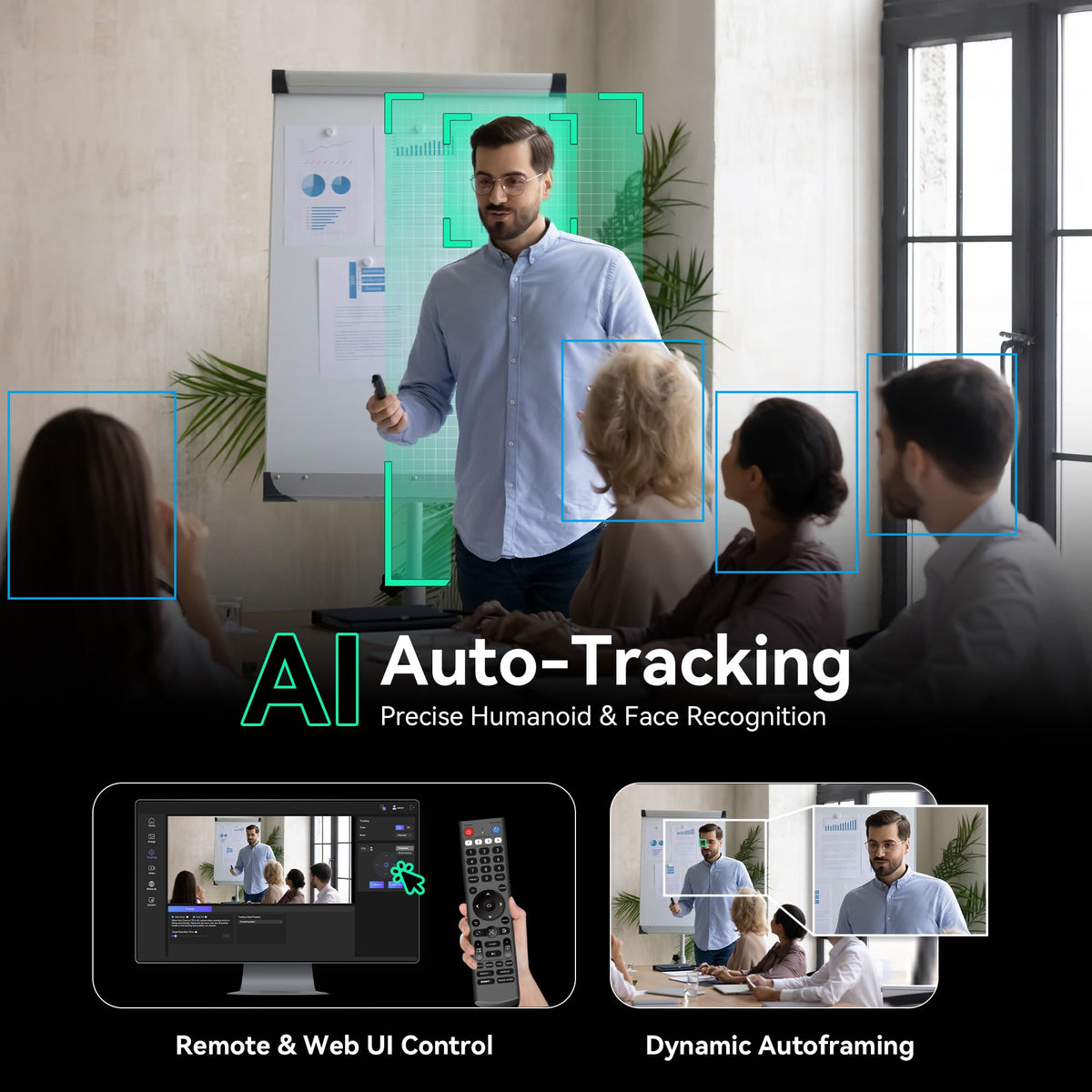 Tenveo PTZ camera with HDMI/USB3.0/LAN for easy live streaming and conferencing.