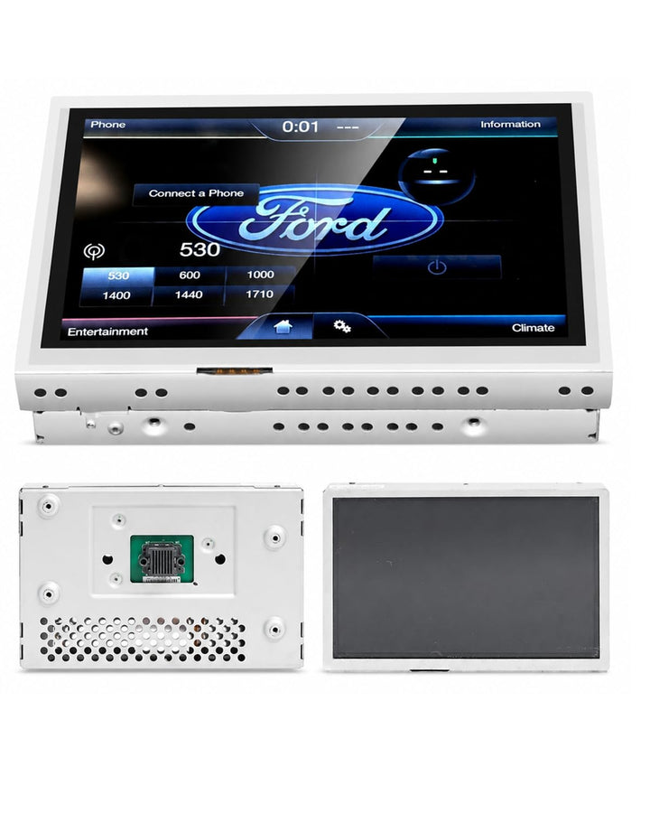 TepHnf front view of 8-inch Sync2 display showing clear screen and OEM fit benefits