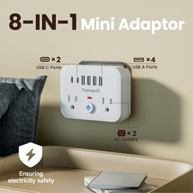Tepongofa illuminated power switch visible and easy to turn off for safety