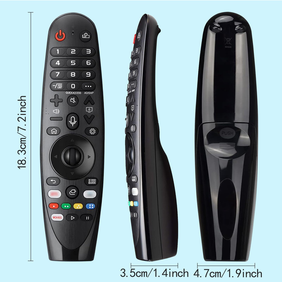 Terloogee remote requires 2 AA batteries (not included) to operate.