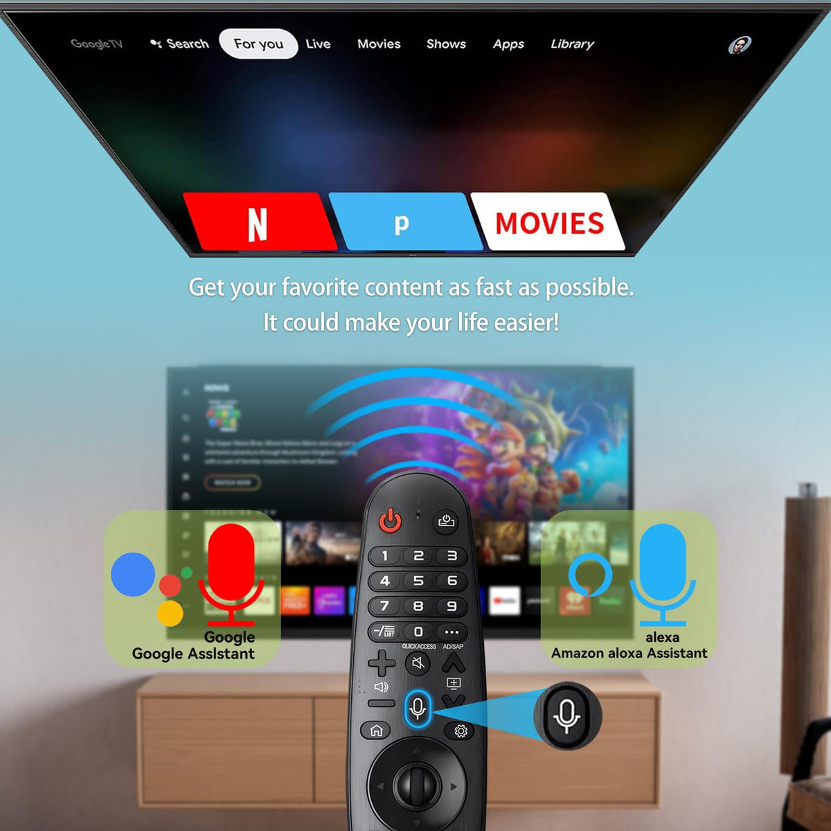 Terloogee remote features easy pairing steps for quick setup.