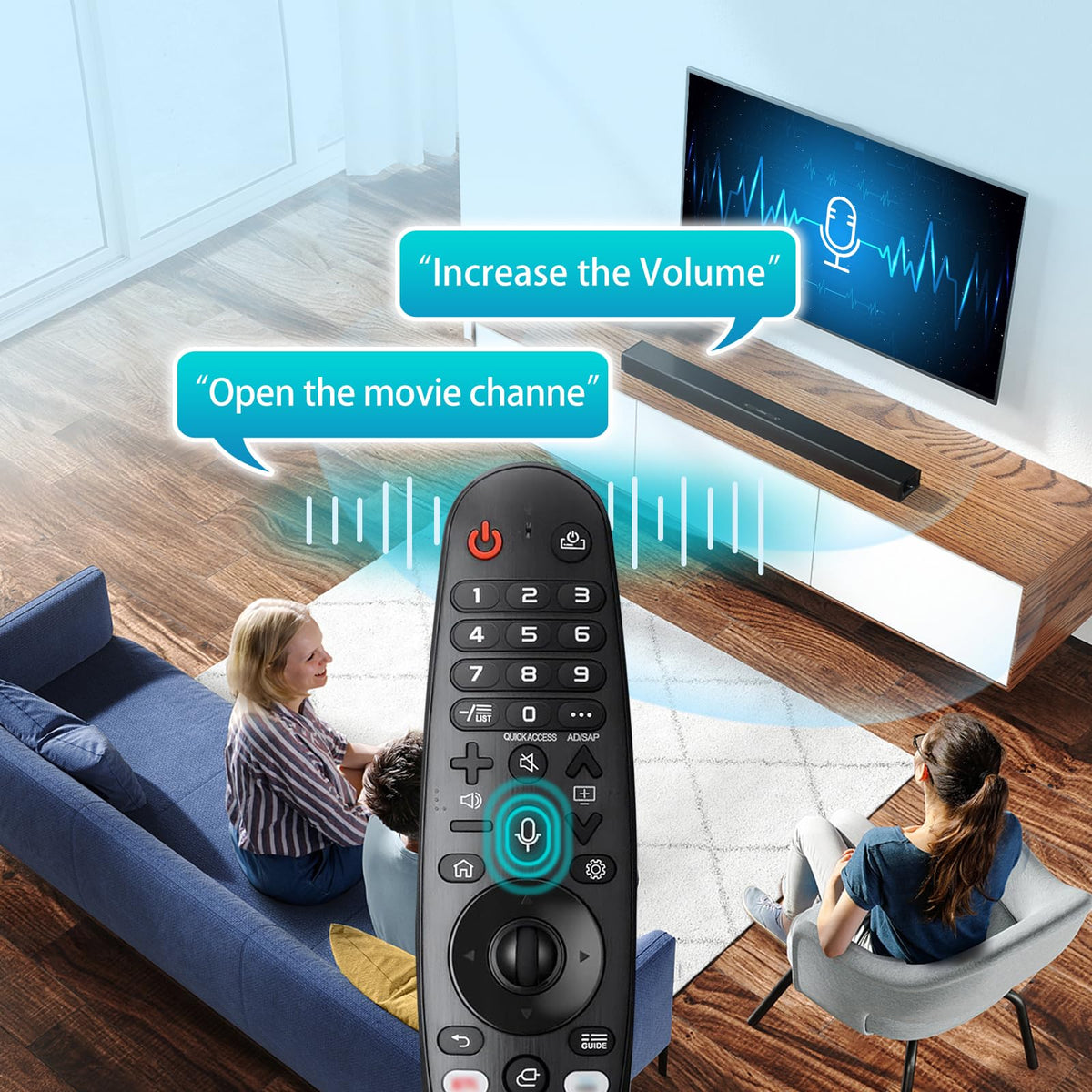 Terloogee universal LG remote fits multiple OLED, QNED, NanoCell models.