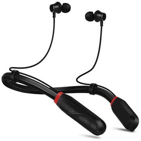 TERUBIN neckband headphones front view showing comfortable fit and controls