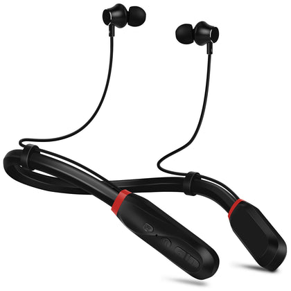 TERUBIN neckband headphones front view showing comfortable fit and controls