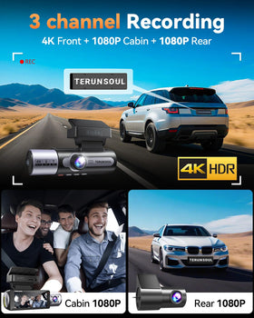 TERUNSOUl rear camera provides clear rear visibility for incident review.