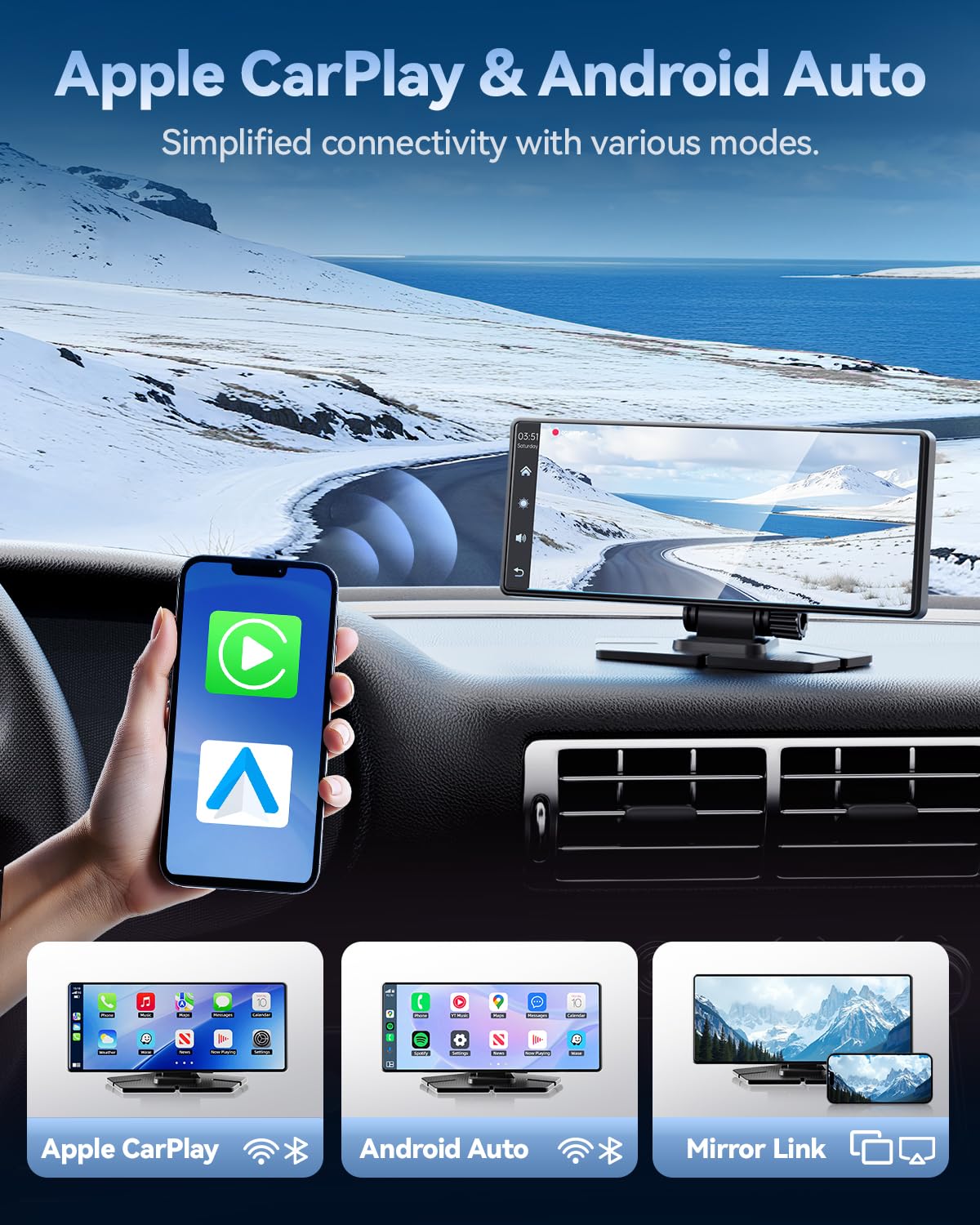 TERUNSOUl 1080p rear backup camera for safe parking and reversing