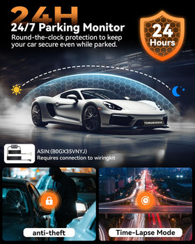 TERUNSOUl front 170-degree angle broadens scene capture for traffic awareness.