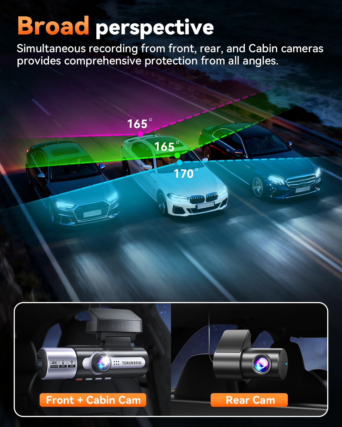 TERUNSOUl starlight night vision improves detail in low light conditions.
