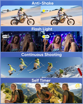 TESFOT 180° flip screen for versatile selfies and vlogging.