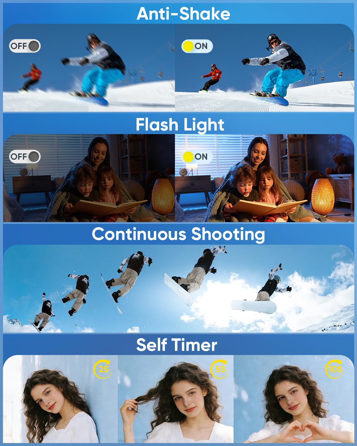 TESFOT beginner autofocus helps you capture clear shots with minimal setup