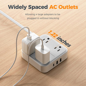 TESSAN 1875W surge protection supports heavy electronics