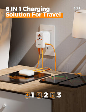 TESSAN with EU UK US AU plugs displayed for worldwide compatibility benefit