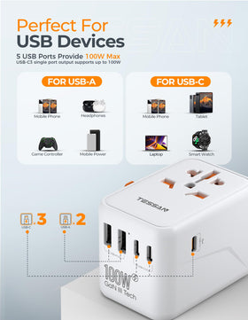 TESSAN powering a laptop in a hotel for reliable travel workstation power