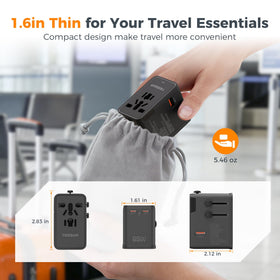 TESSAN packed inside luggage illustrating travel-friendly lightweight convenience