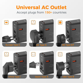 TESSAN powering multiple devices in hotel room demonstrating simultaneous charging