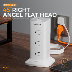 TESSAN anti-slip rubber feet keep the tower stable on any surface