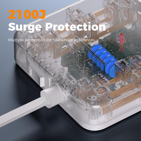 TESSAN close-up of USB‑C and USB‑A ports for fast device charging