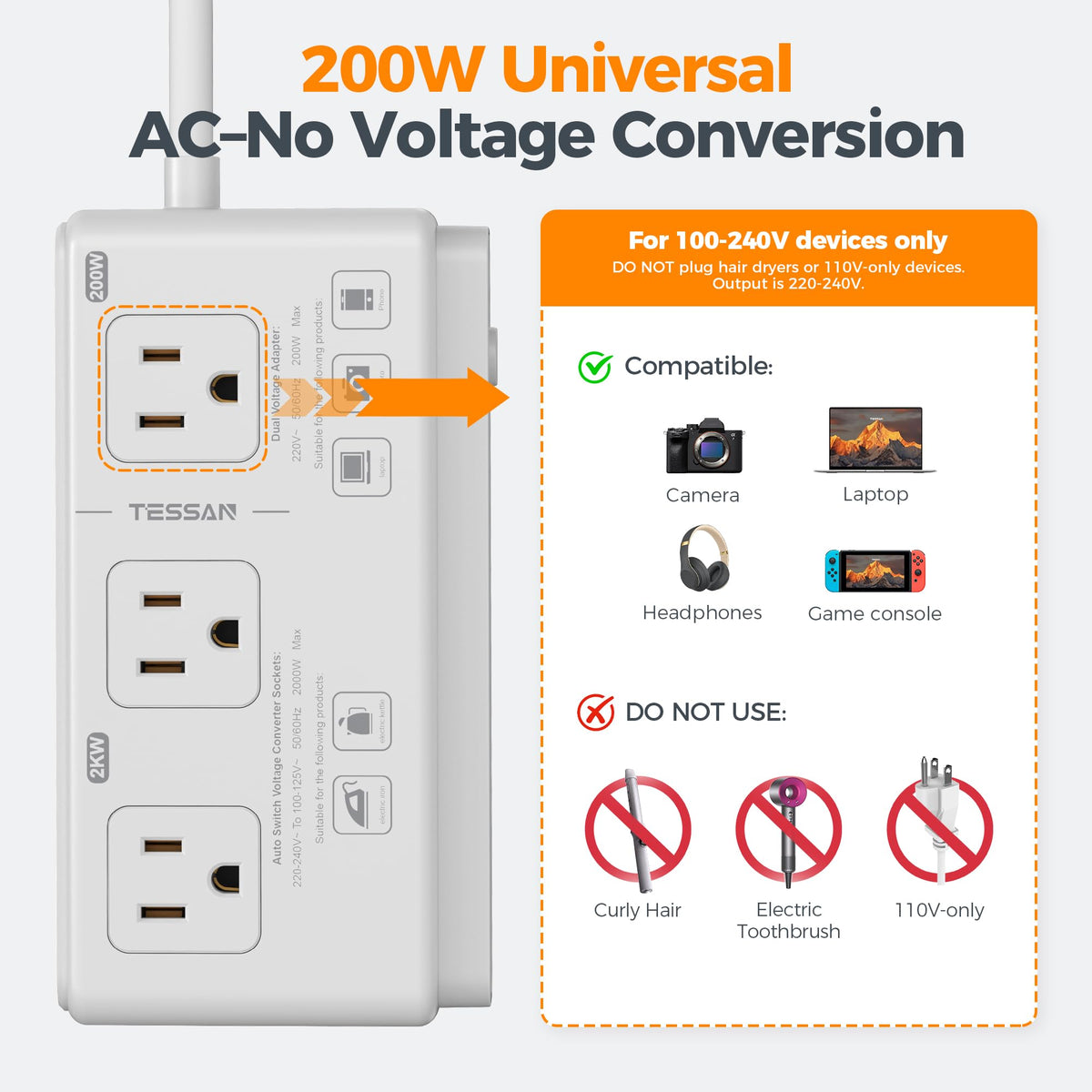 TESSAN closeup USB-C port highlighting fast charging convenience