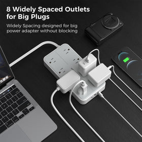 TESSAN closeup of USB‑A and USB‑C ports showing fast, versatile charging options