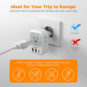 TESSAN note on 100-250V compatibility to plan device usage.