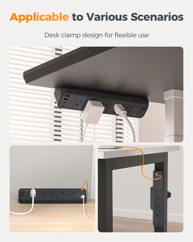 TESSAN desk clamp design holds securely to desks up to 2 inches