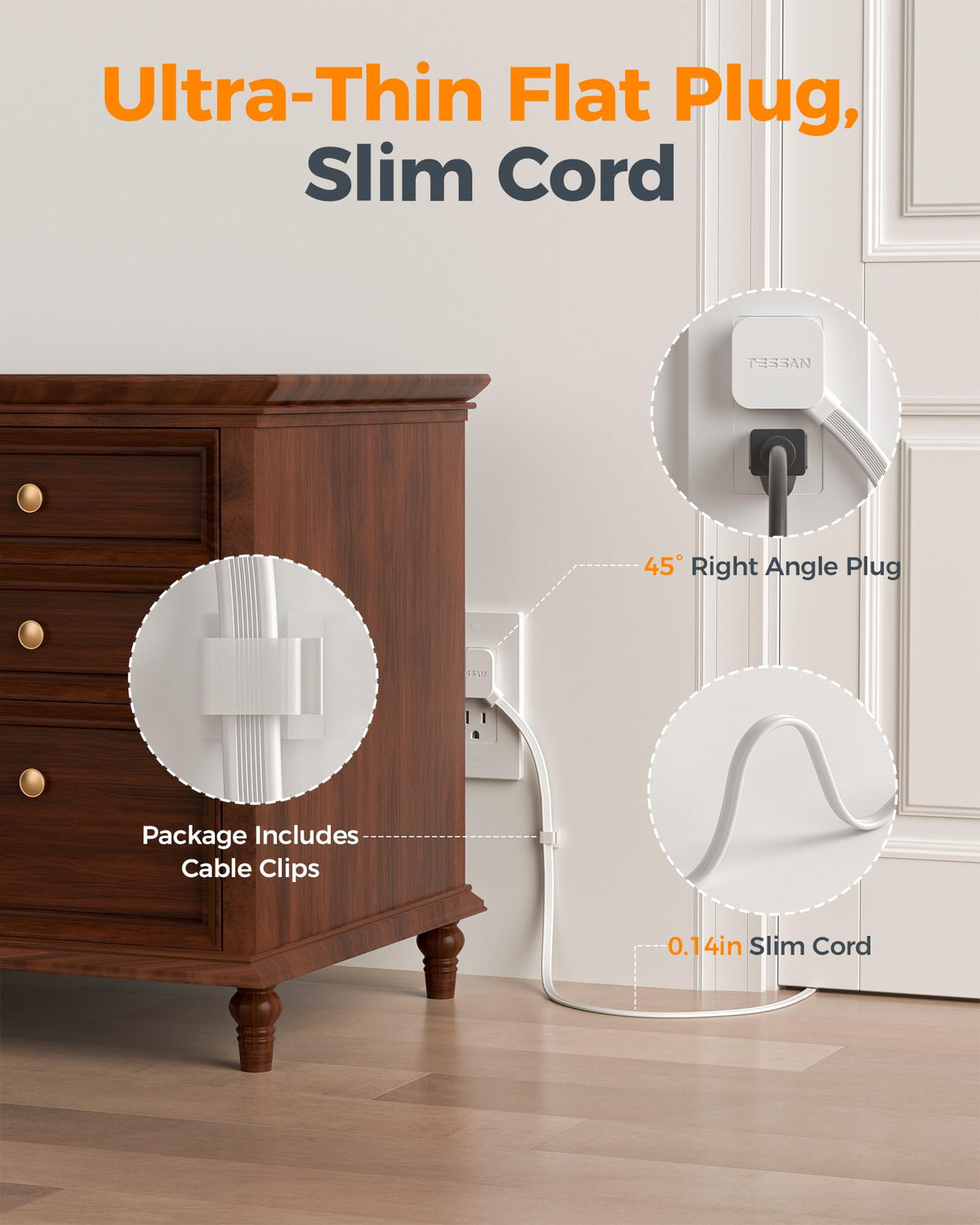 TESSAN dorm friendly setup stays organized and accessible