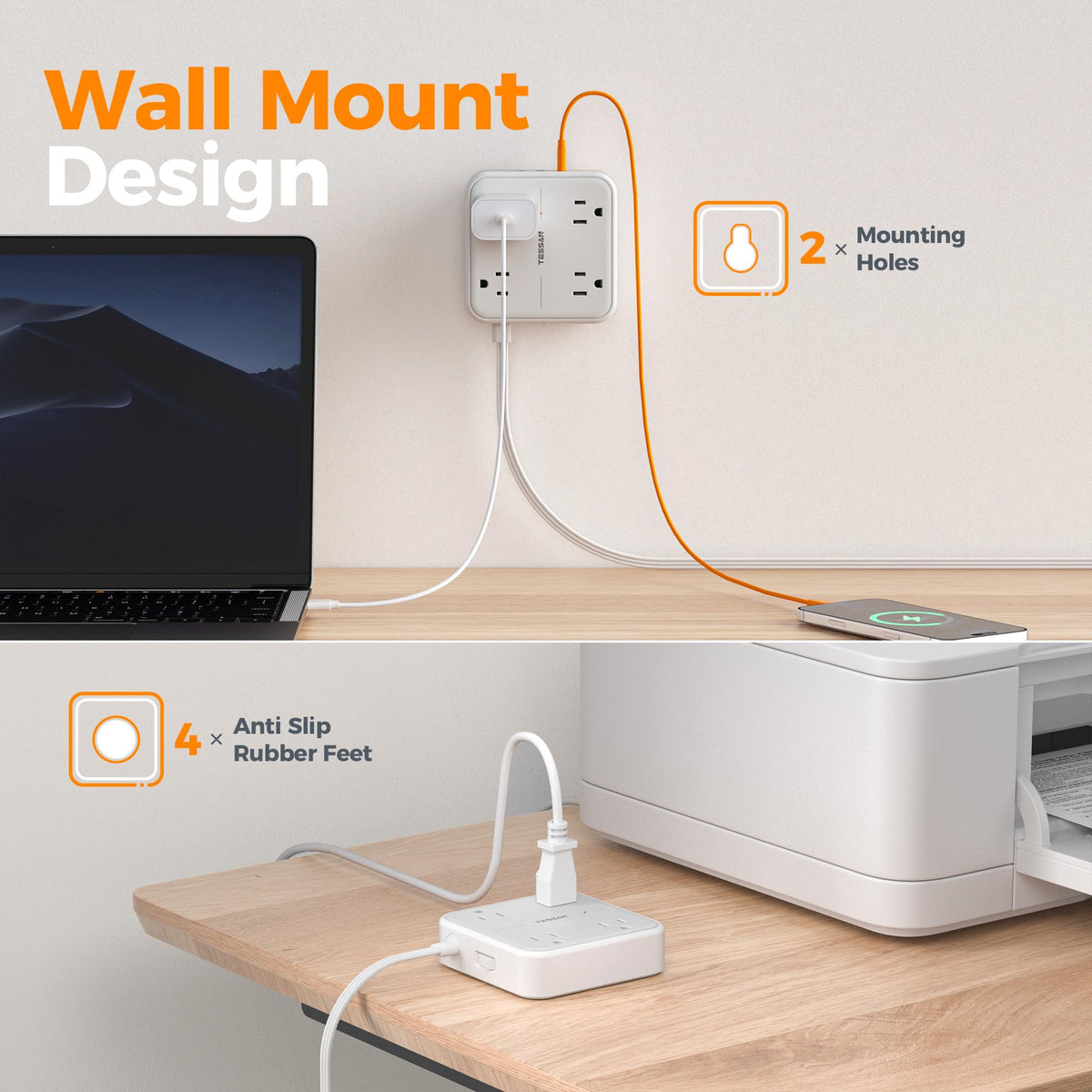 TESSAN ideal for dorms and home offices with multiple devices.