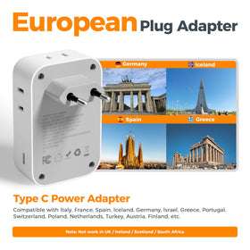 TESSAN adapter showing five USB ports for on-the-go charging.