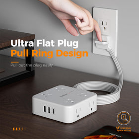 TESSAN flat pull‑ring plug closeup showing thin profile for easier removal