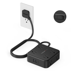 TESSAN front view showing outlets and slim design for space saving