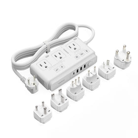 TESSAN front view showing adapter ports and compact design for versatile travel charging