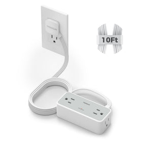 TESSAN front view showing 4 outlets and space-saving design benefit