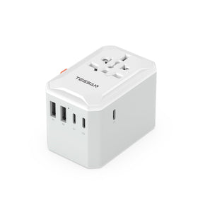 TESSAN front view showing integrated plugs and compact design for travel convenience