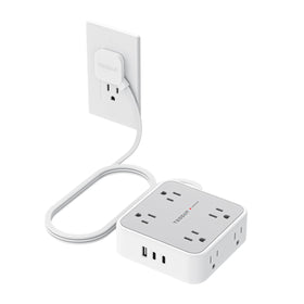 TESSAN front view with multiple devices plugged and organized benefit tidy charging