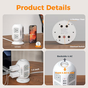 TESSAN in use on home office desk, declutters workspace and powers gear
