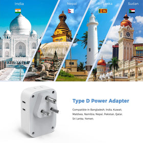 TESSAN India adapter USB ports charging phones and tablets