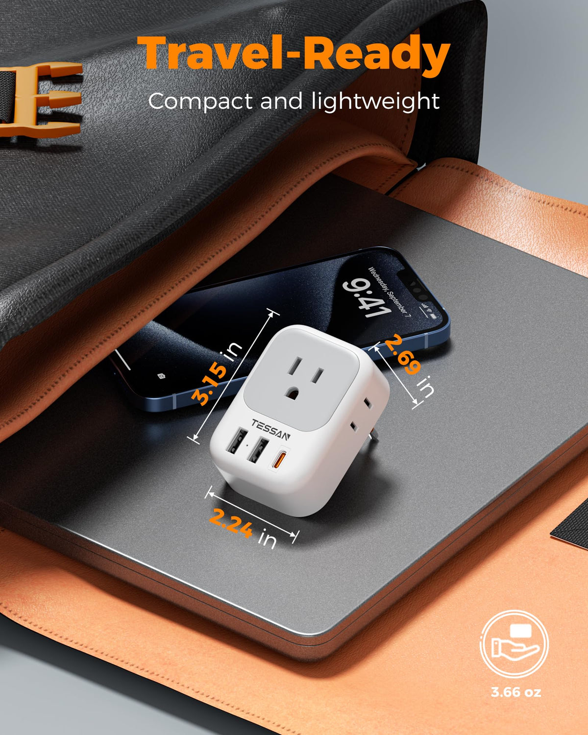 TESSAN Italy travel plug adapter cruise-friendly design for ships