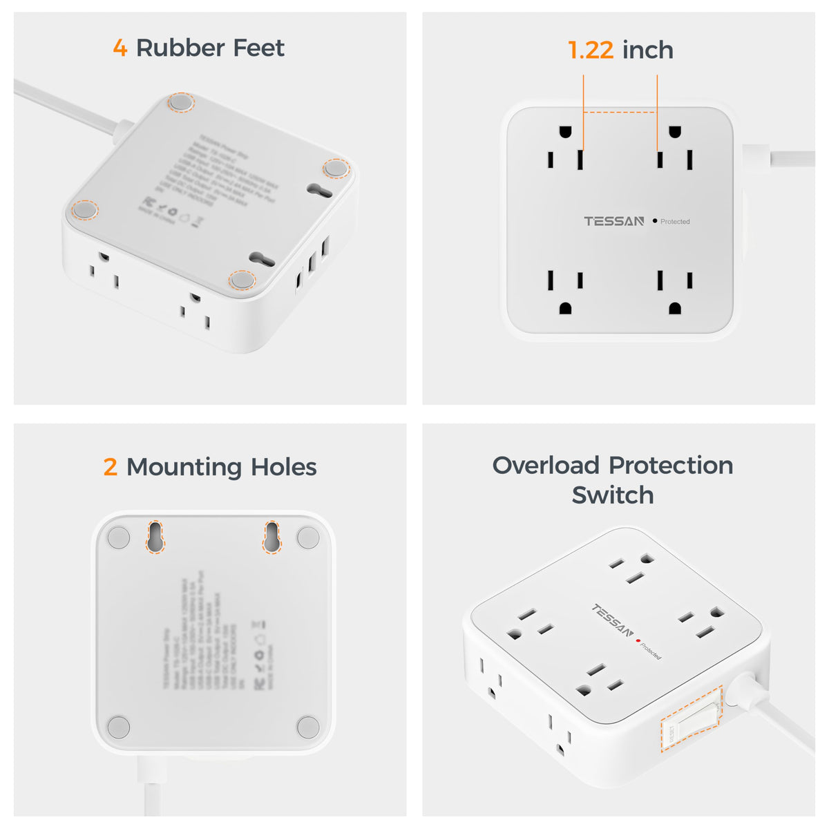 TESSAN on a home desk charging multiple devices in a neat lifestyle setup