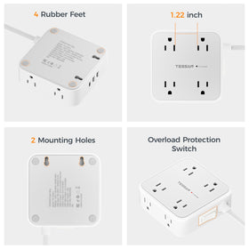 TESSAN on a home desk charging multiple devices in a neat lifestyle setup