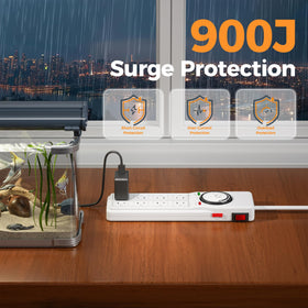 TESSAN mountable power strip fits on walls or furniture