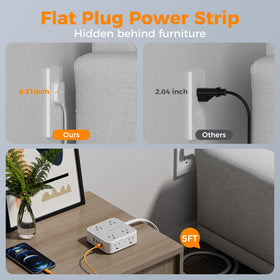 TESSAN mounted under desk installed cleanly to save floor and desk space